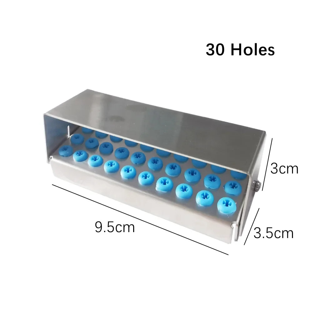 8/12/30 H Dental Bur Holder Sterilizer Case Autoclavable Endo File Drills Block