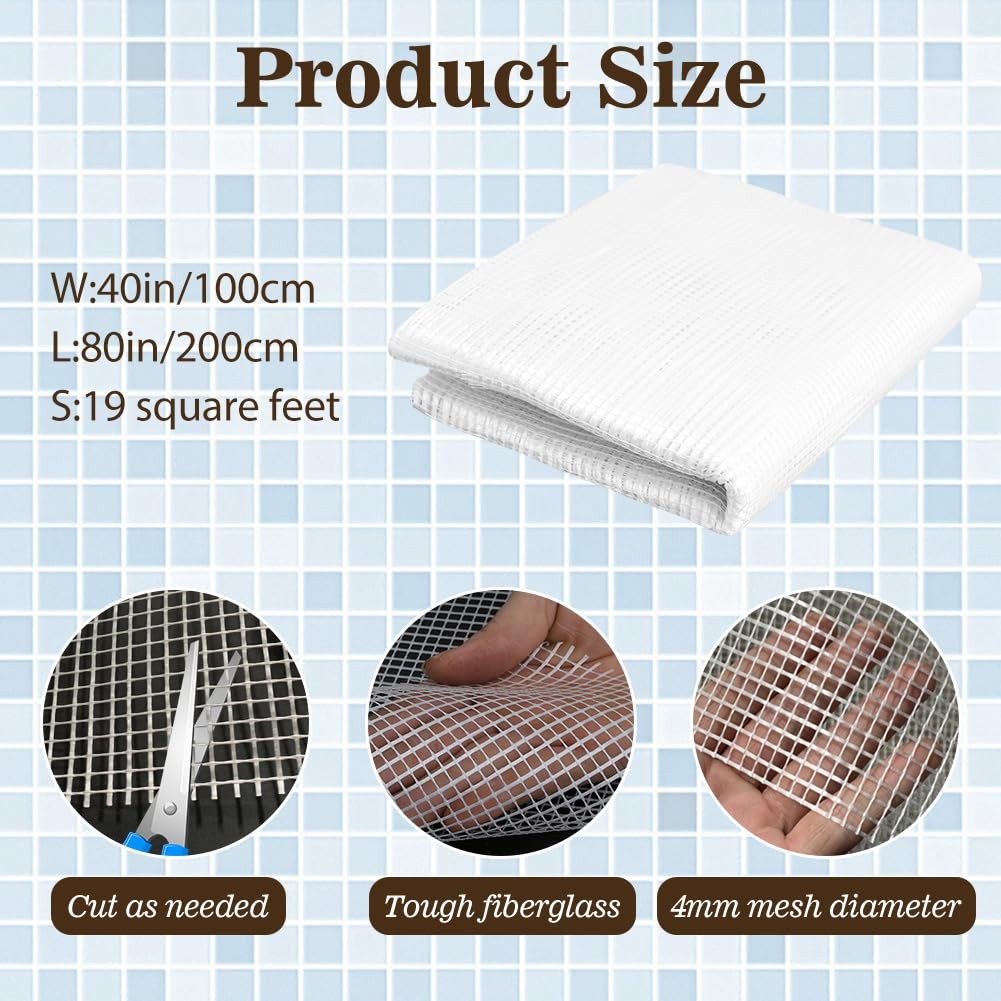 40″ x 80″ Mosaic Mesh for Back Mounted Tile with Gloves, Large, x