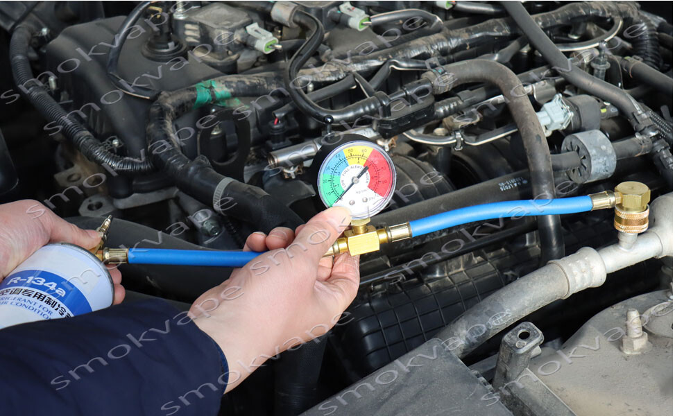Refrigerant Recharge Kit A/C R134-a Self-Sealing Adapter for AC Sealing cans