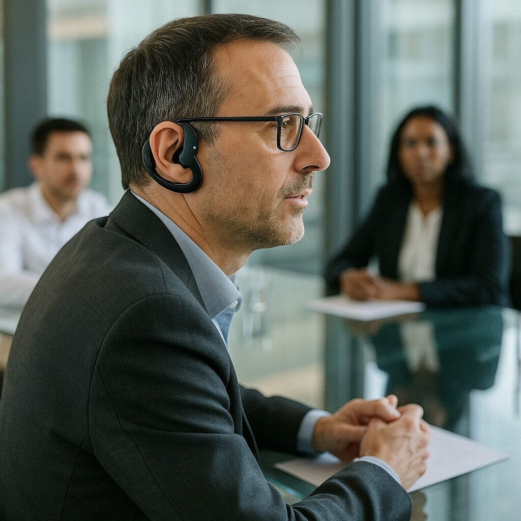 AI Smart Voice Recorder Wearable Open-Ear Hook