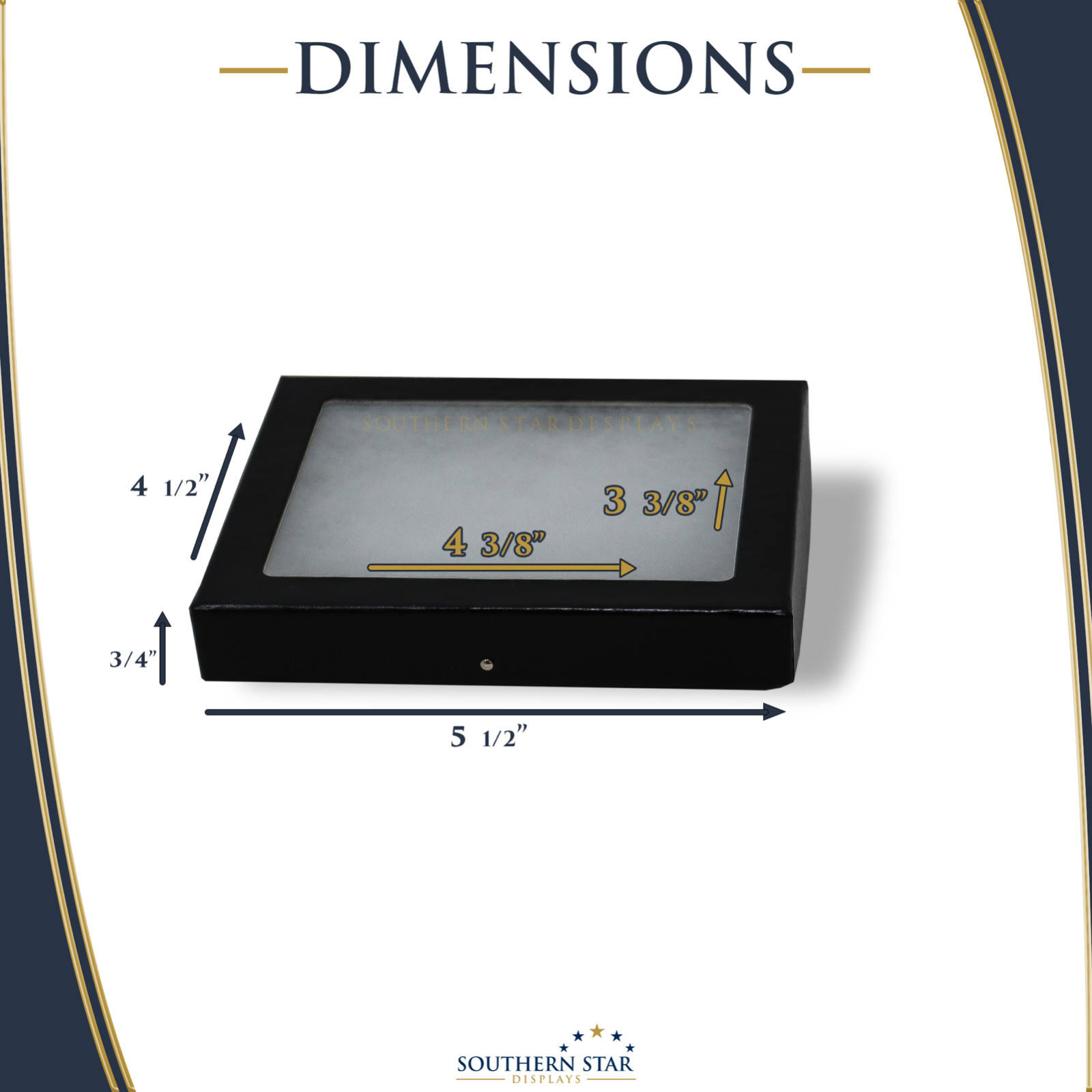 4 x 5 x 3/4 Riker Display Case Box for Collectibles Arrowheads Jewelry & More