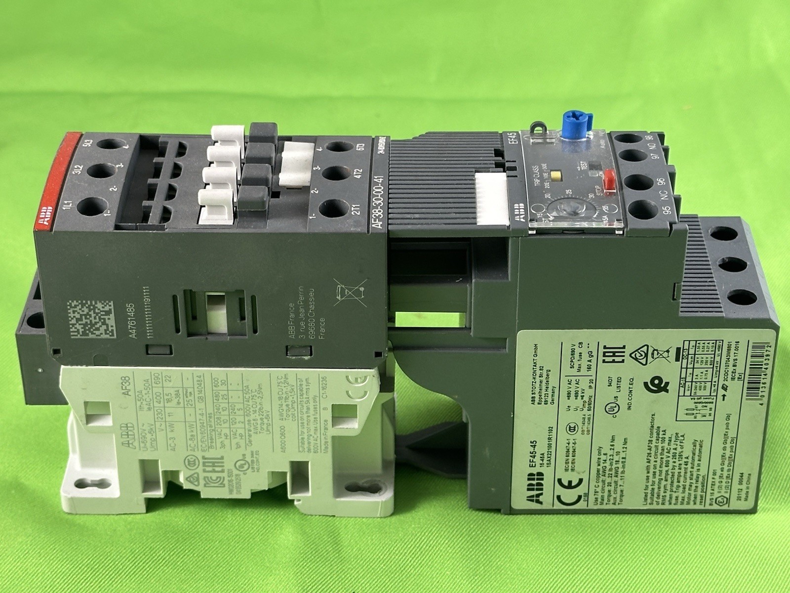 ABB AF38-30-00-41 + EF45 50A Contactor/Overload Used For 1 Week