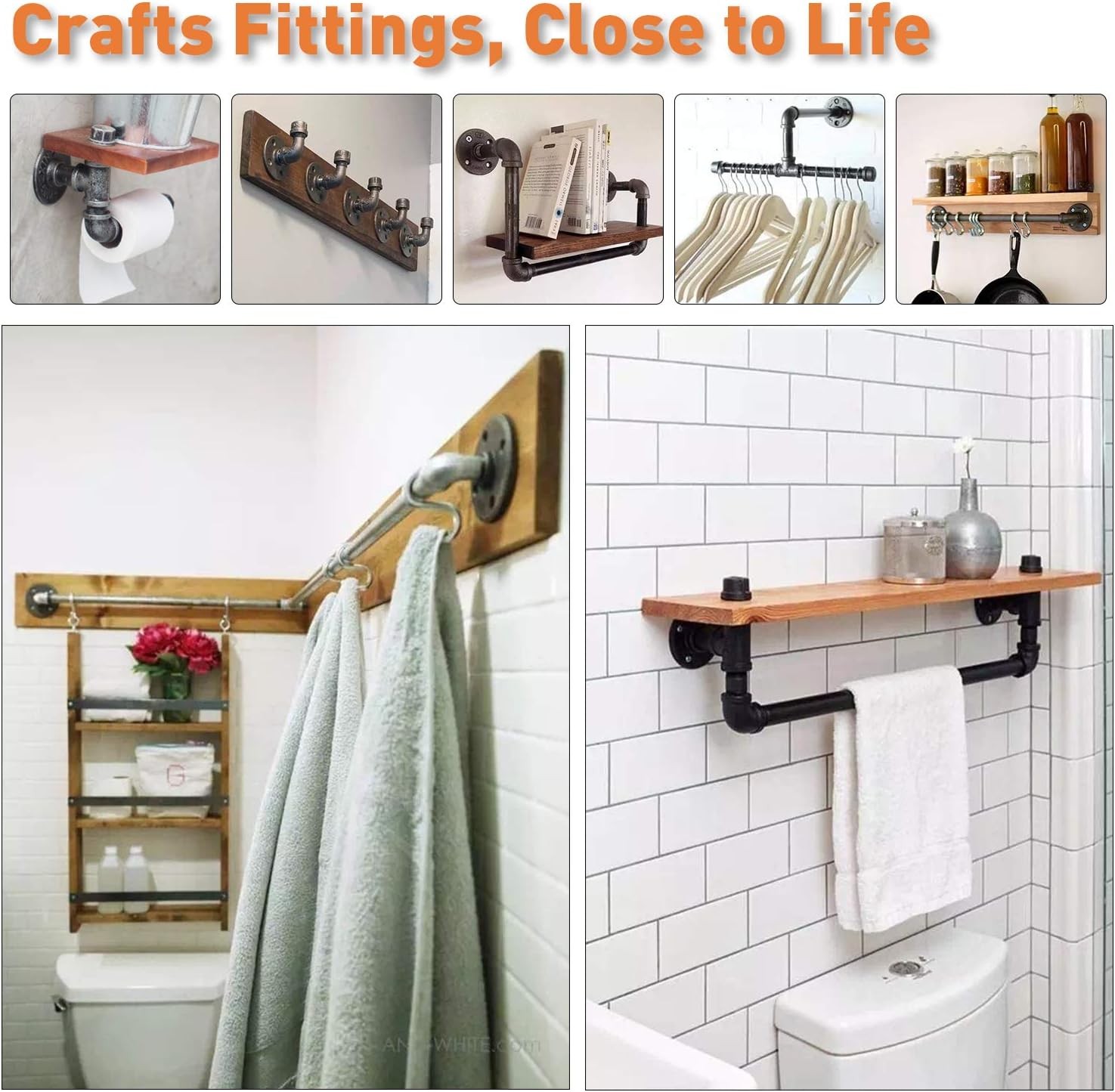 1″ Black Pipe Elbow, 10 Pack Threaded Cast Malleable Iron Fitting