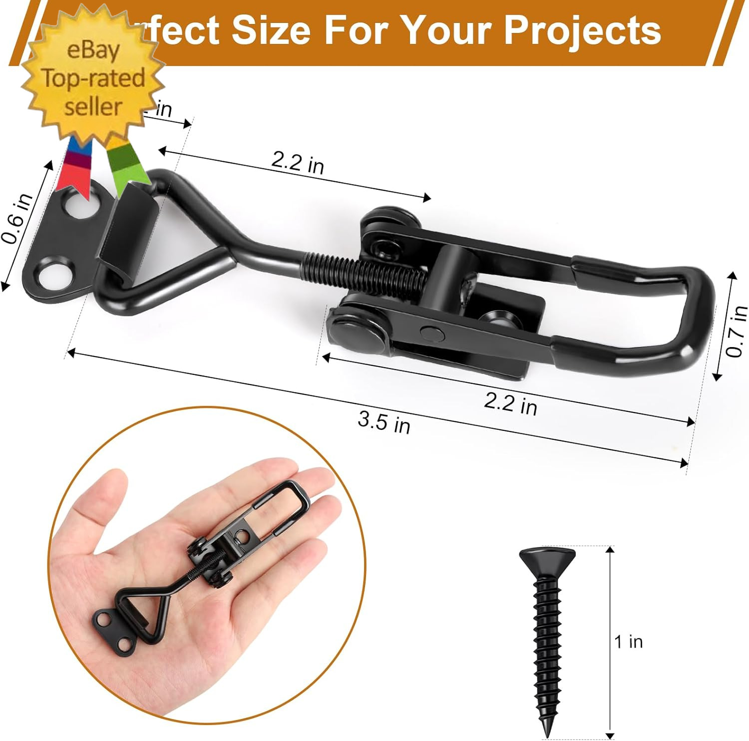 6 Pack Adjustable Toggle Latch Clamp 4001, 330Lbs Holding Capacity | Quick Relea