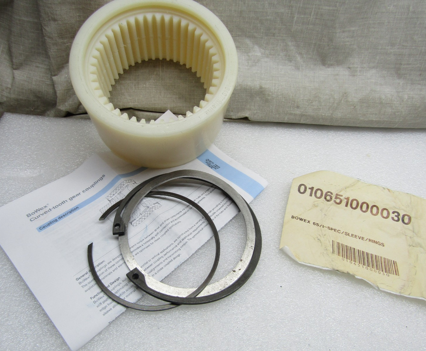 KTR Bowex Curved Tooth Gear Coupling Nylon Sleeve 65/i-spec 010657000030