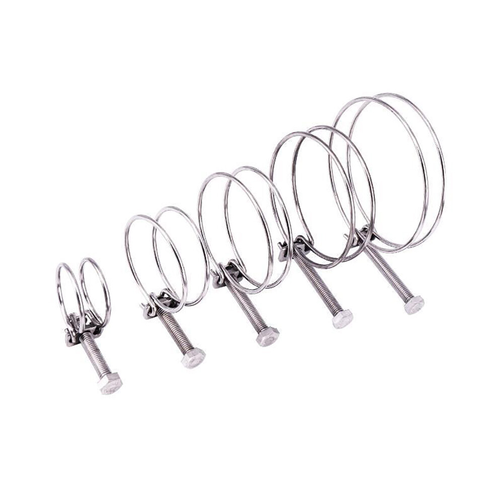 Double Wire Hose Spring Clips Tube Clamp Stainless Steel A2 Clips Pipe Fitting