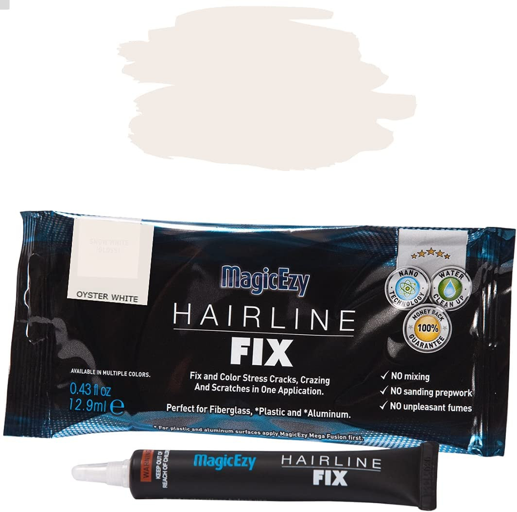 Hairline Fix – (Oyster White) – Gelcoat Repair Kit for Boats -Crack, Scratch, Ch