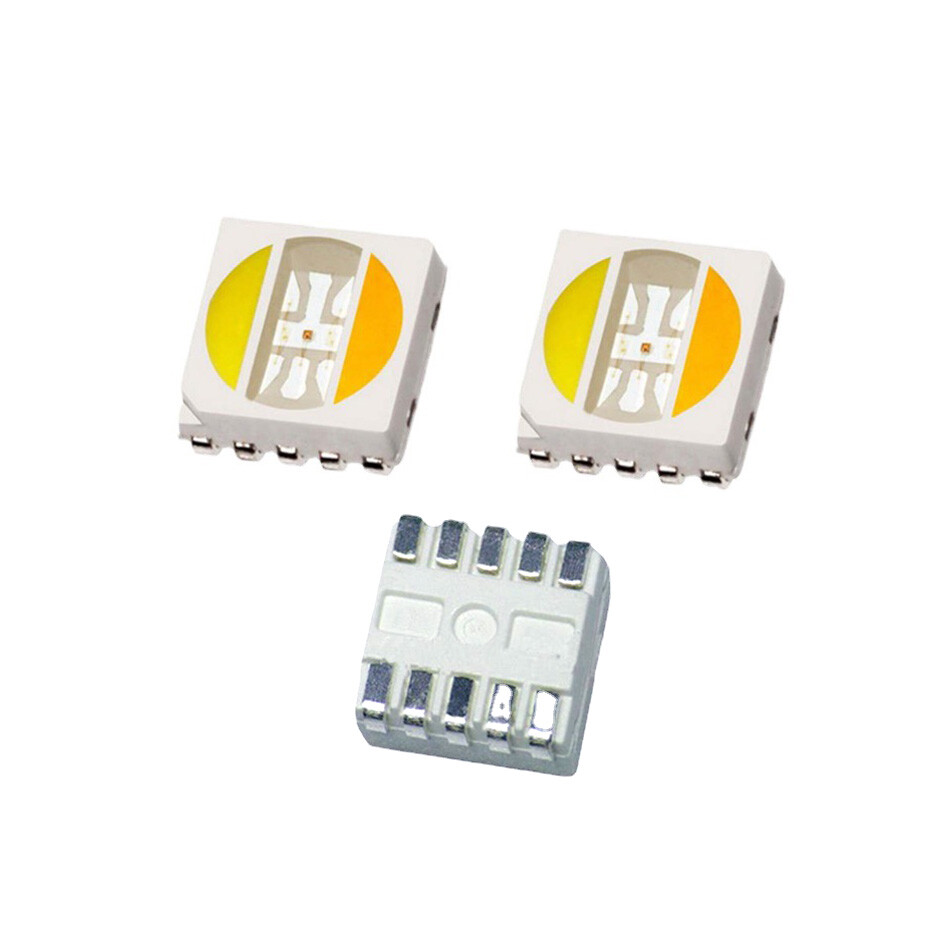 5050 RGB+CCT LED Chip RGBW WW 5 in 1 SMD Beads white+warm white+RGB 50 -1000PCS