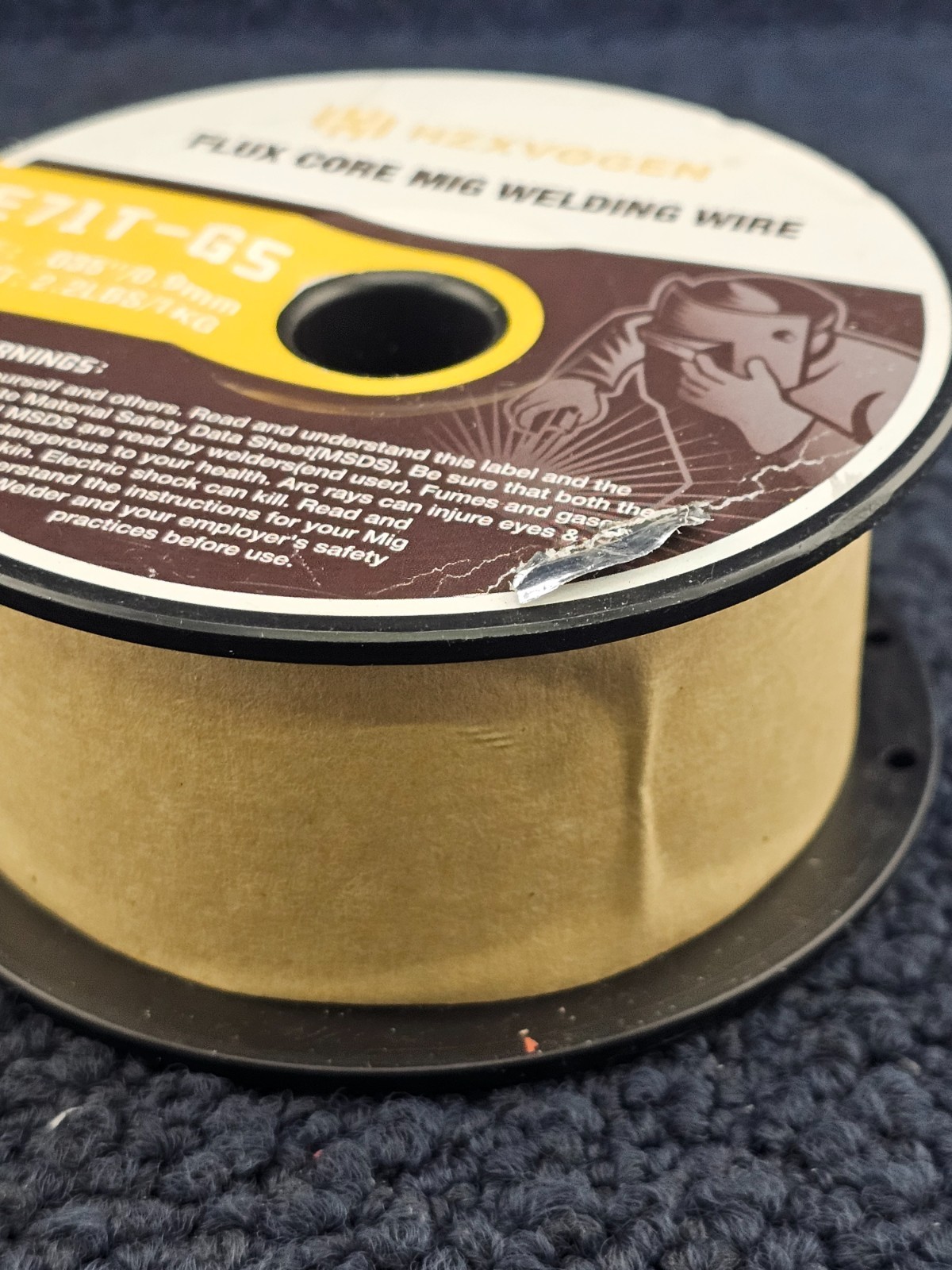 HZXVOGEN E71T-GS: .035-inch Flux Core MIG Welding Wire 2.2 lbs / 1kg