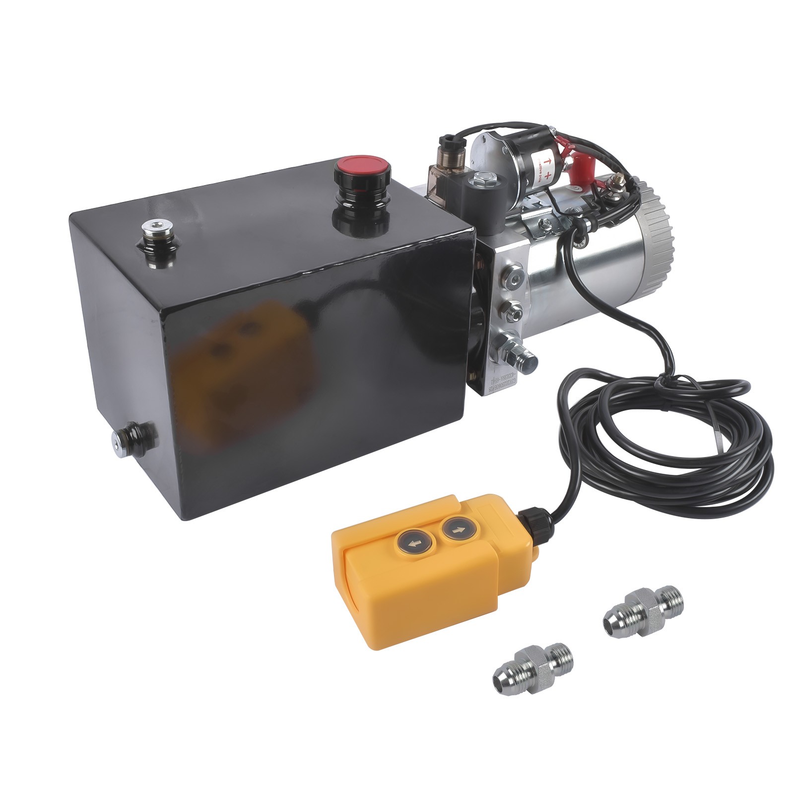 6 Quart Single Acting Hydraulic Pump Dump Trailer Power Unit 12V DC 3200 PSI NEW
