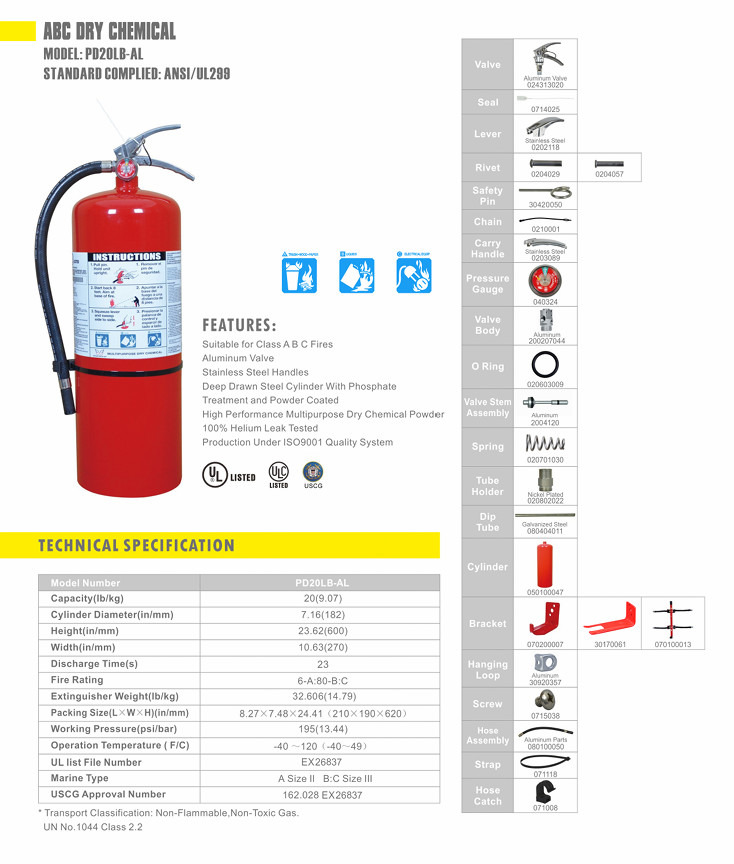 20LB Victory – ABC Dry Chemical Fire Extinguisher