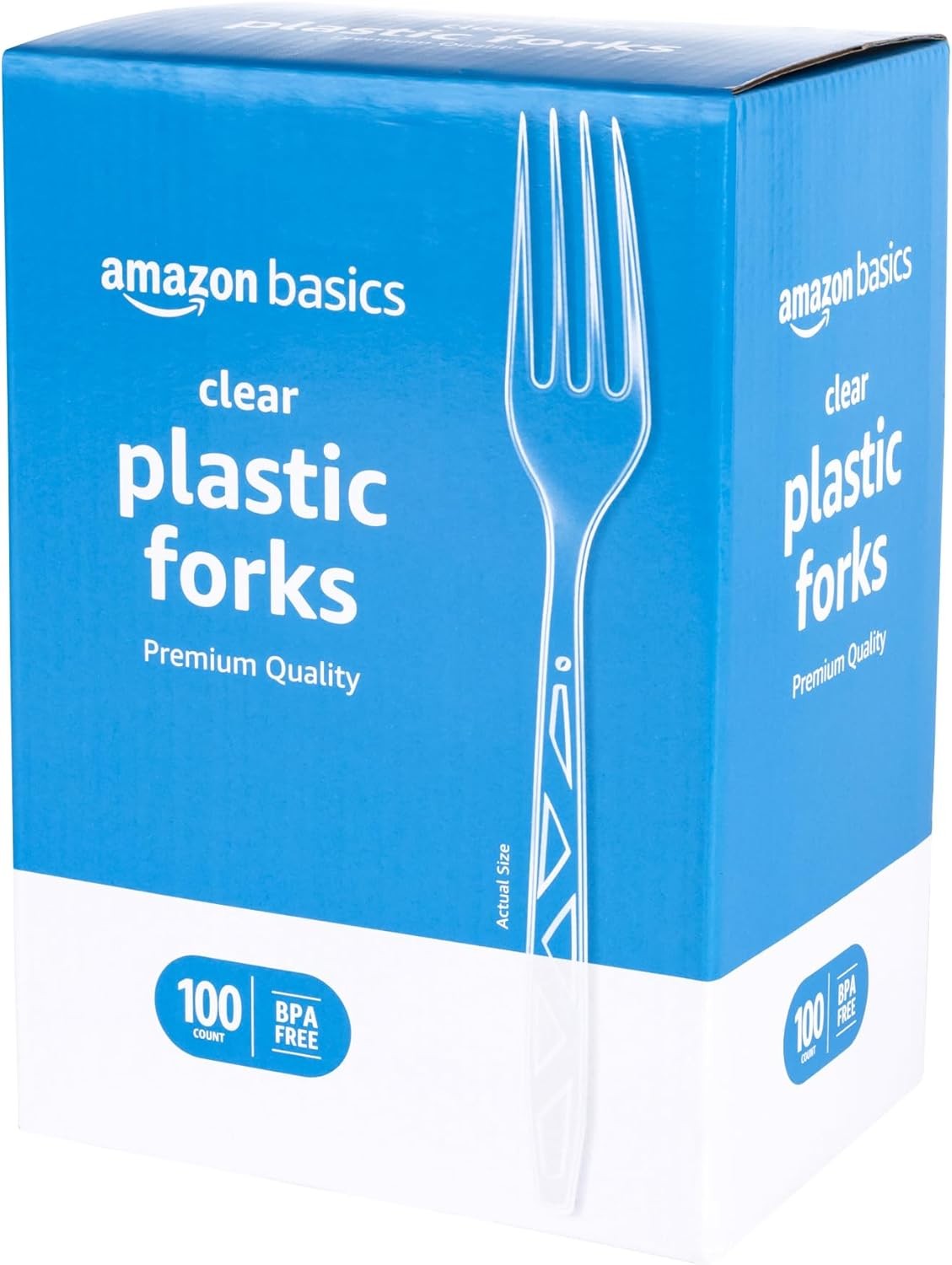 Disposable Clear Plastic Forks, Premium Quality, BPA-Free, for Everyday Use,