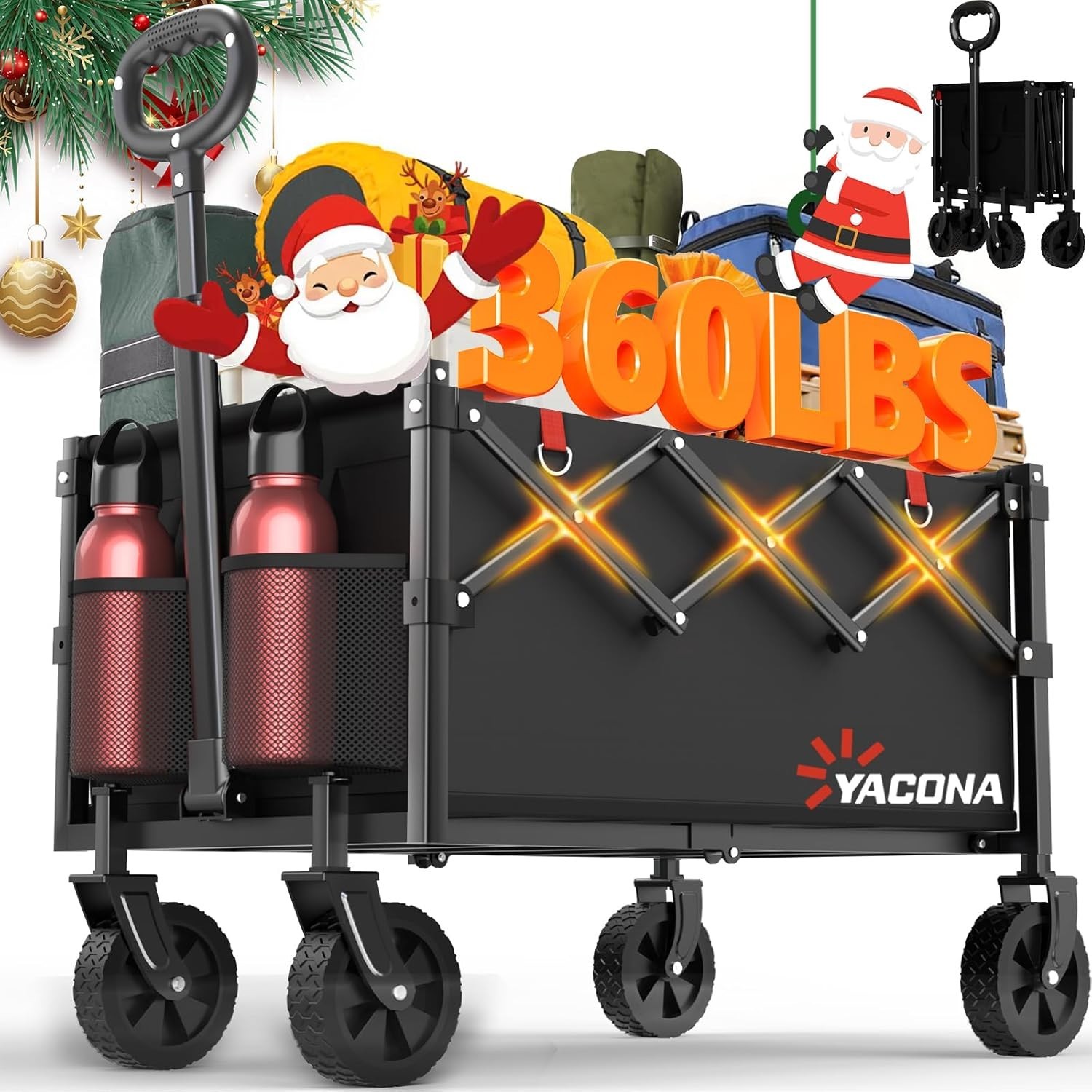 Lightweight Folding Cart with Adjustable Handle – Perfect for Outdoor Activities