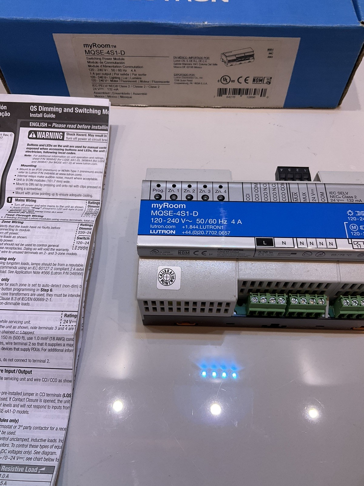 Lutron MQSE-4S1-D 120-240 V -56-60 HZ 4A Switching Power Module