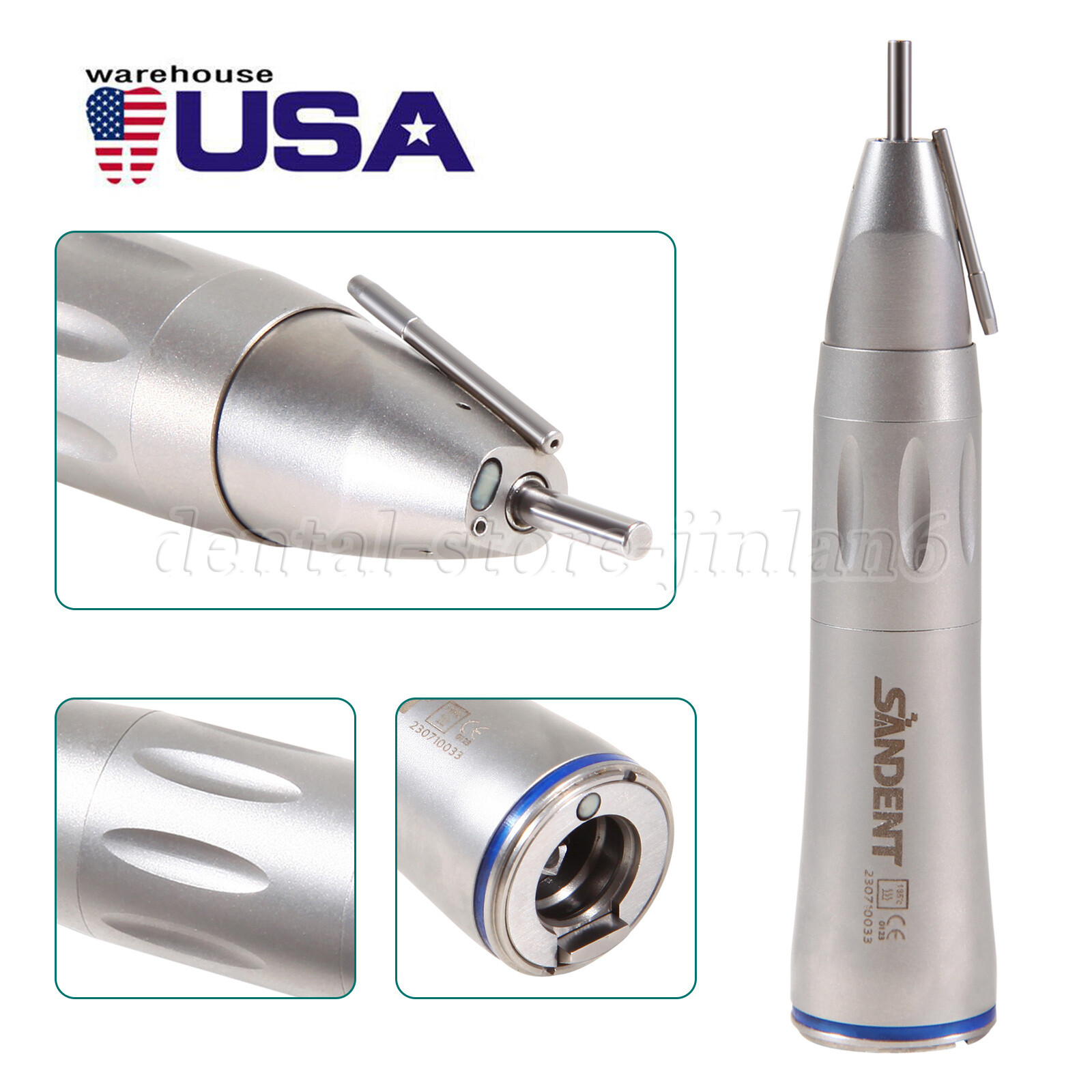 Dental 1:1 LED Fiber Optic Low Speed External Straight Surgical Handpiece COXO