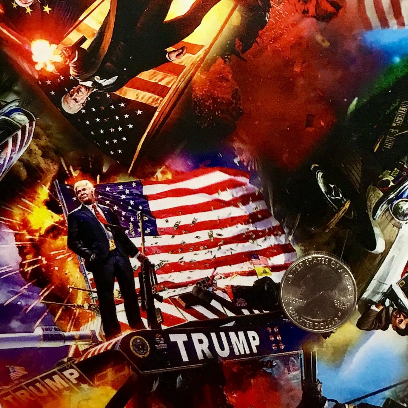 hydrographic film / activator US Presidents Trump hydro dip dipping wizard