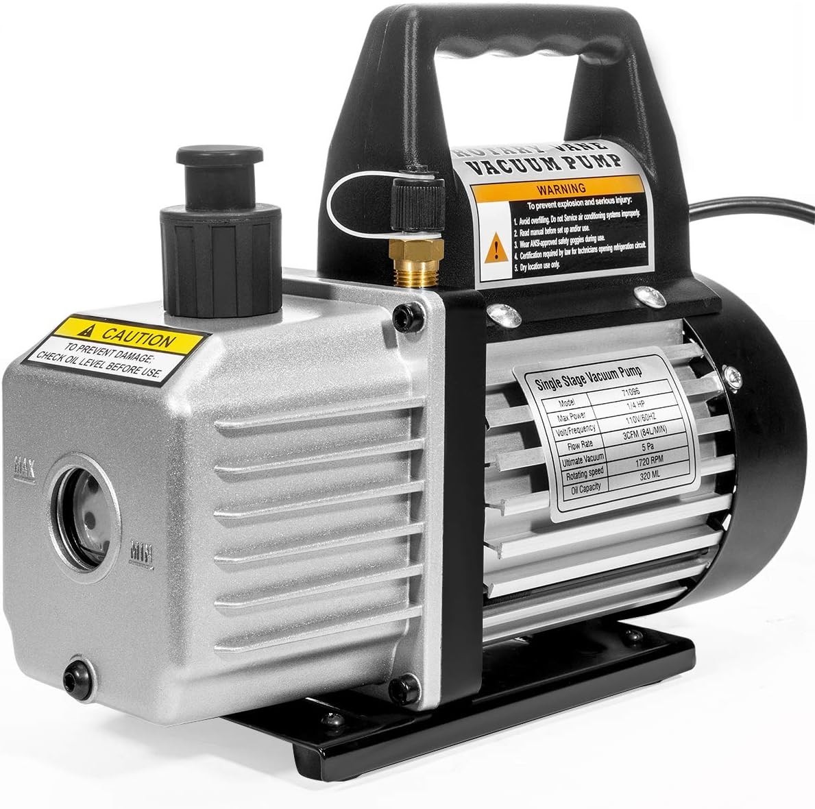 HVAC Vacuum Pump 3CFM 1/4HP R134a R12 R22 R410a