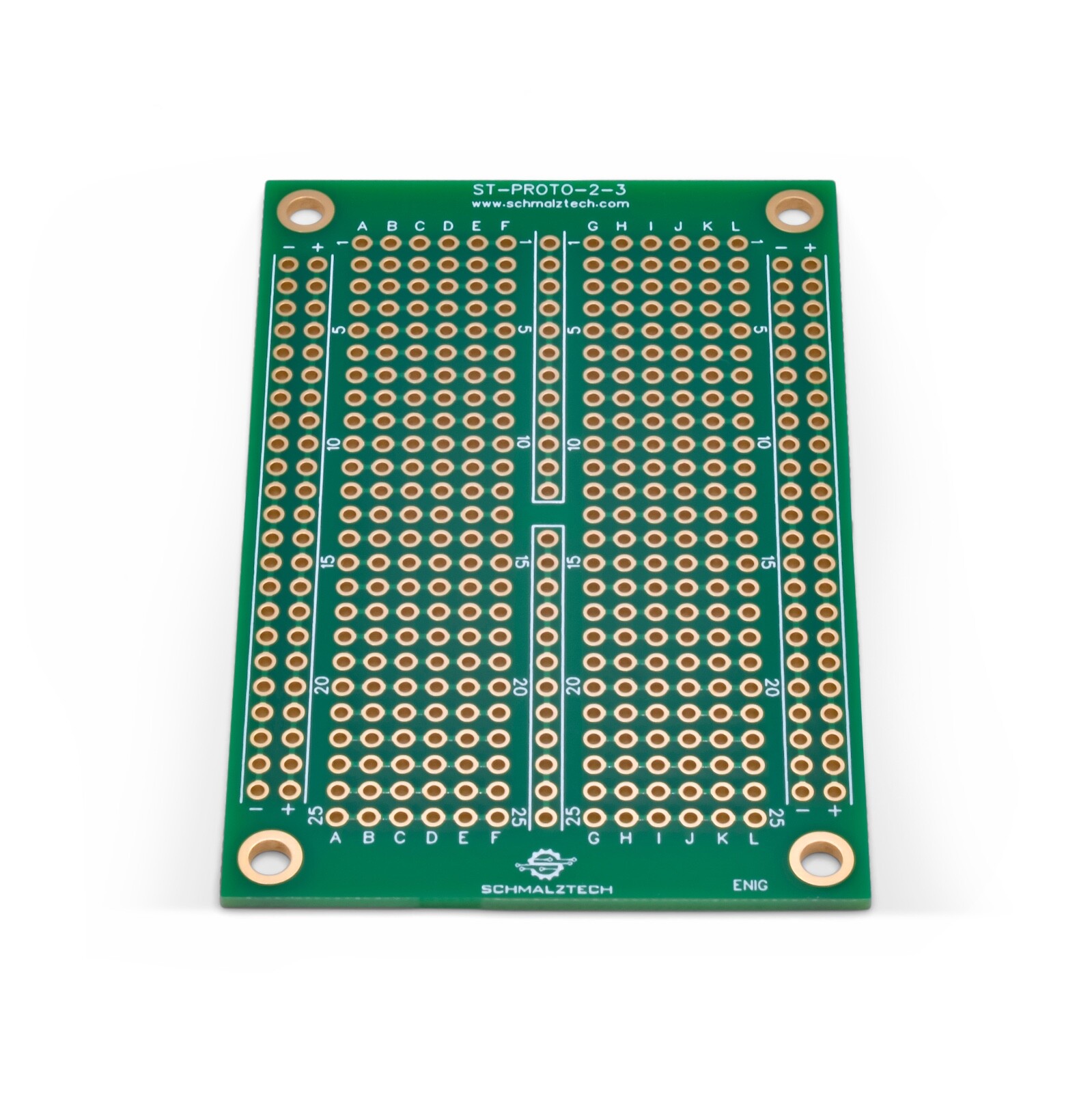 Premium 2″ x 3″ Protoboard PCB, ENIG Prototyping PCB, ST-PROTO-2-3