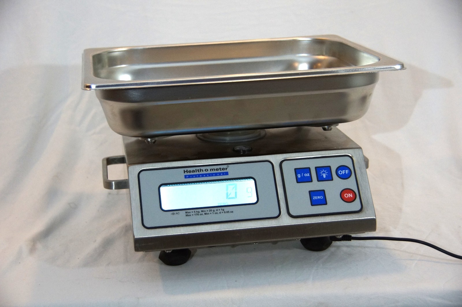 Health-o-Meter 3400KL Digital Lap Sponge Organ Scale w/ Pan Powers On Functional