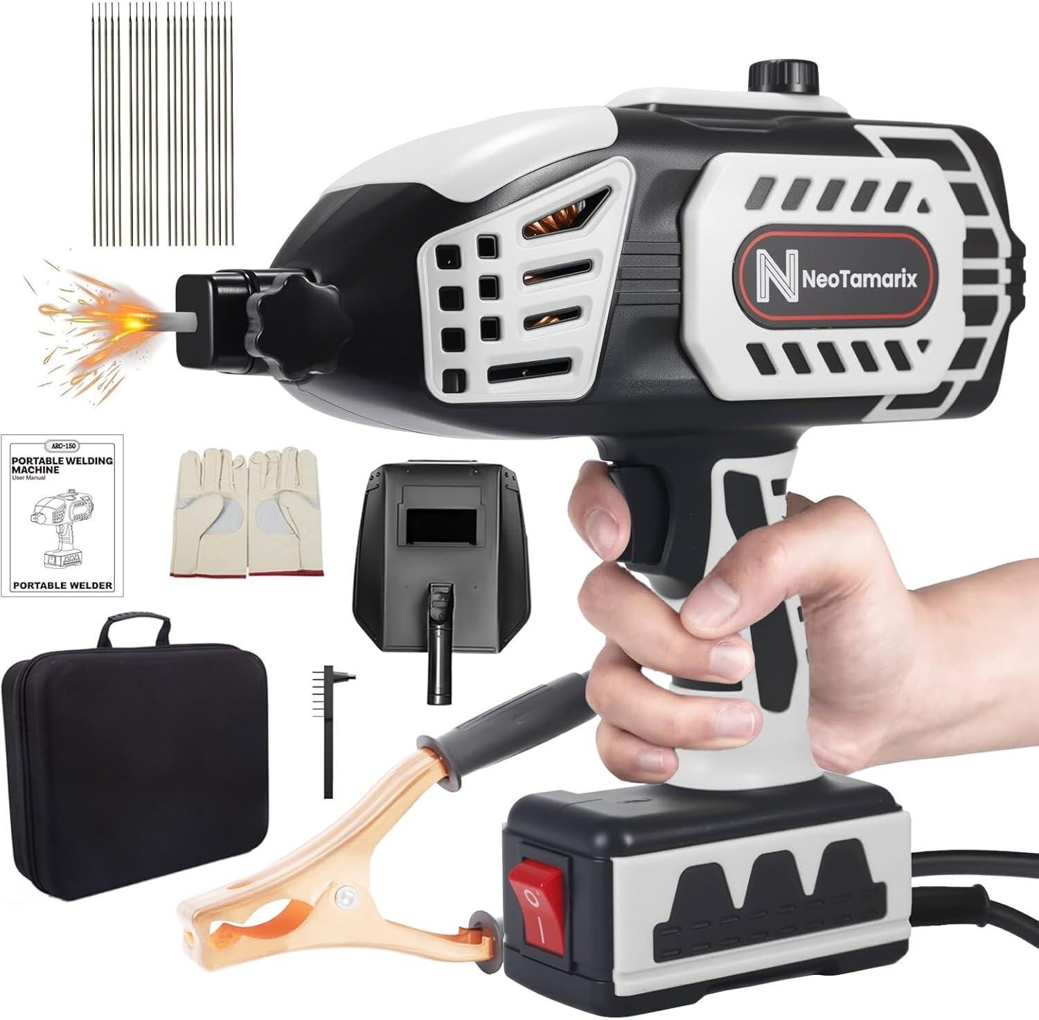 Saker Portable Electric Welding Machine,110V Portable Welder Handheld with IG