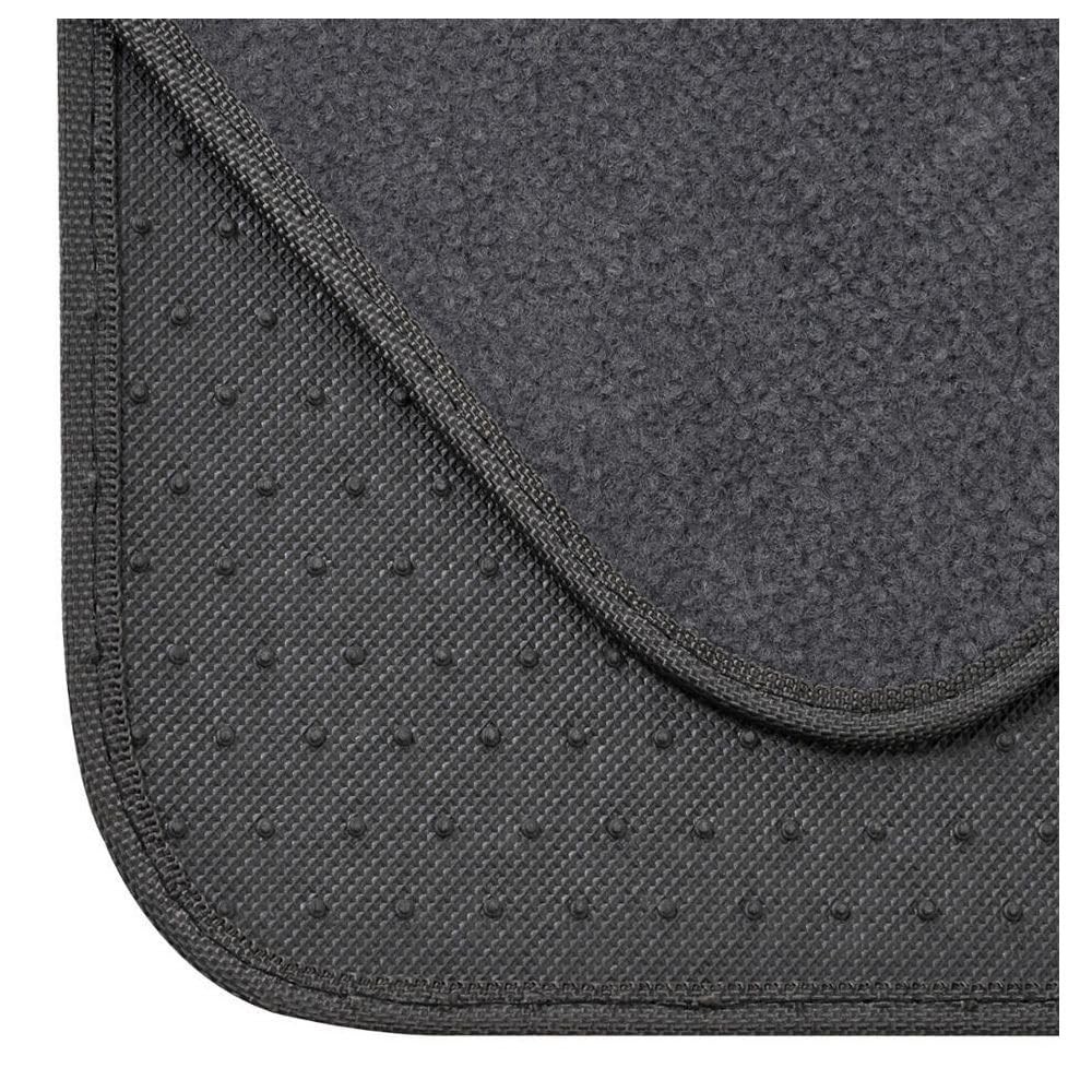 Set of 4 Grey Nylon Rubber Carpet Car Floor Mats Front Rear 11.5×16.5 MT-100