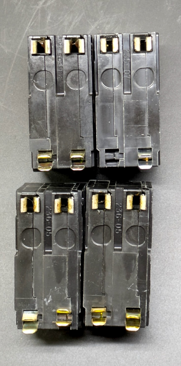 Mixed Lot of 4 SQUARE D QO220 QO240 QO260 Circuit Breakers – DPST 20A 40A 60A