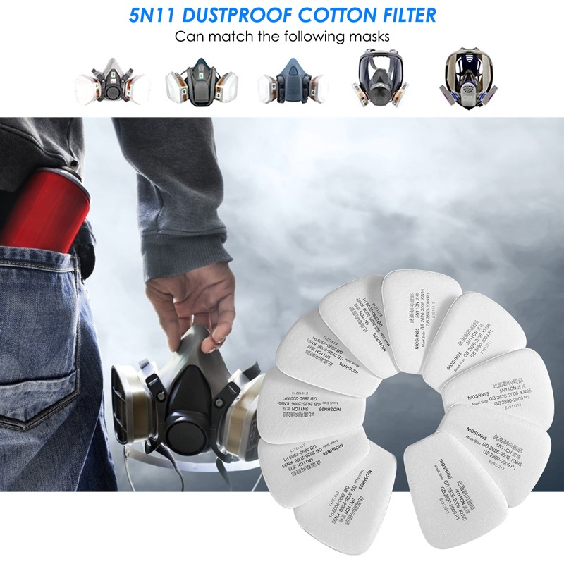 20PC 3701 Cotton Filter Safety Protect Replacement For 3200 Respirator Mask