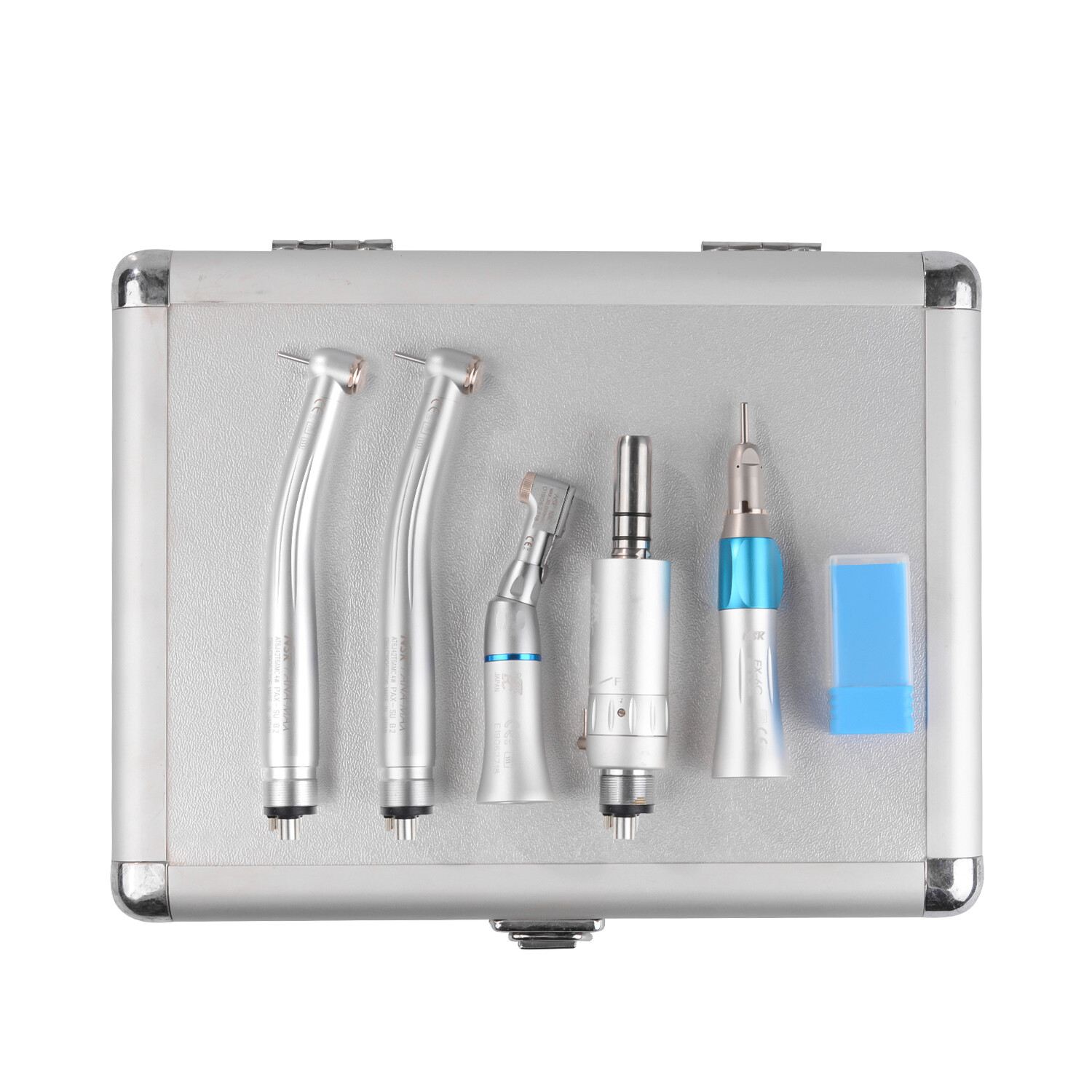 NSK Style Dental High Low Speed Handpiece Kit 4H Push Button with Aluminum Case