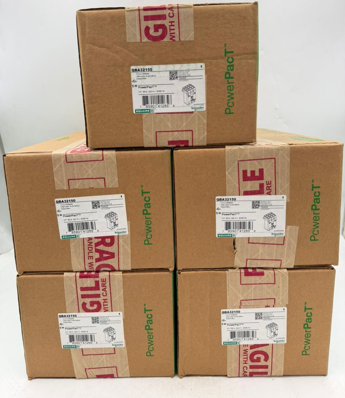 SQUARE D QBA32150 POWERPACT CIRCUIT BREAKER 150A 3 POLES