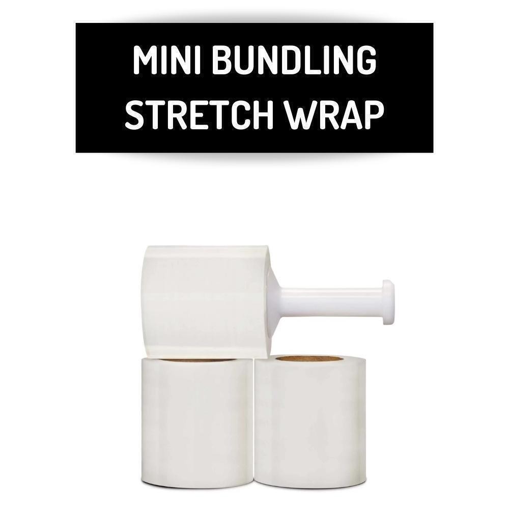 Shrink Stretch Wrap Mini Bundling Film with 1 Plastic Handle/Case – Size & Rolls