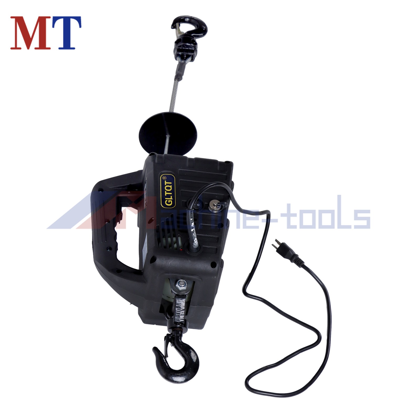 2-in-1 1100lbs Portable Electric Hoist Winch with Wired Remote Control 1500W