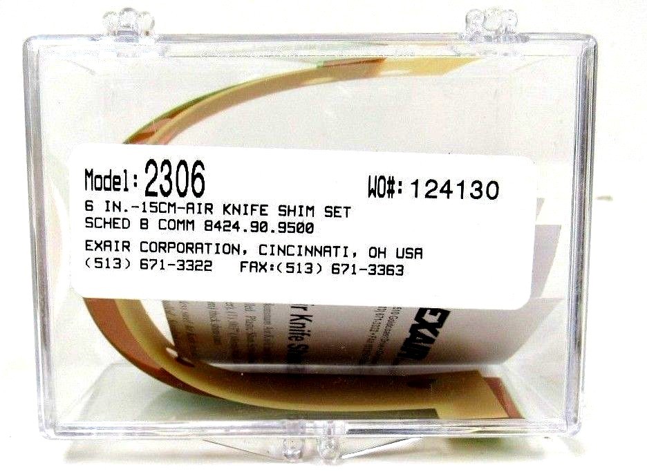 NEW LOT OF 2 EXAIR 2306 AIR KNIFE SHIM SET 6IN 15CM