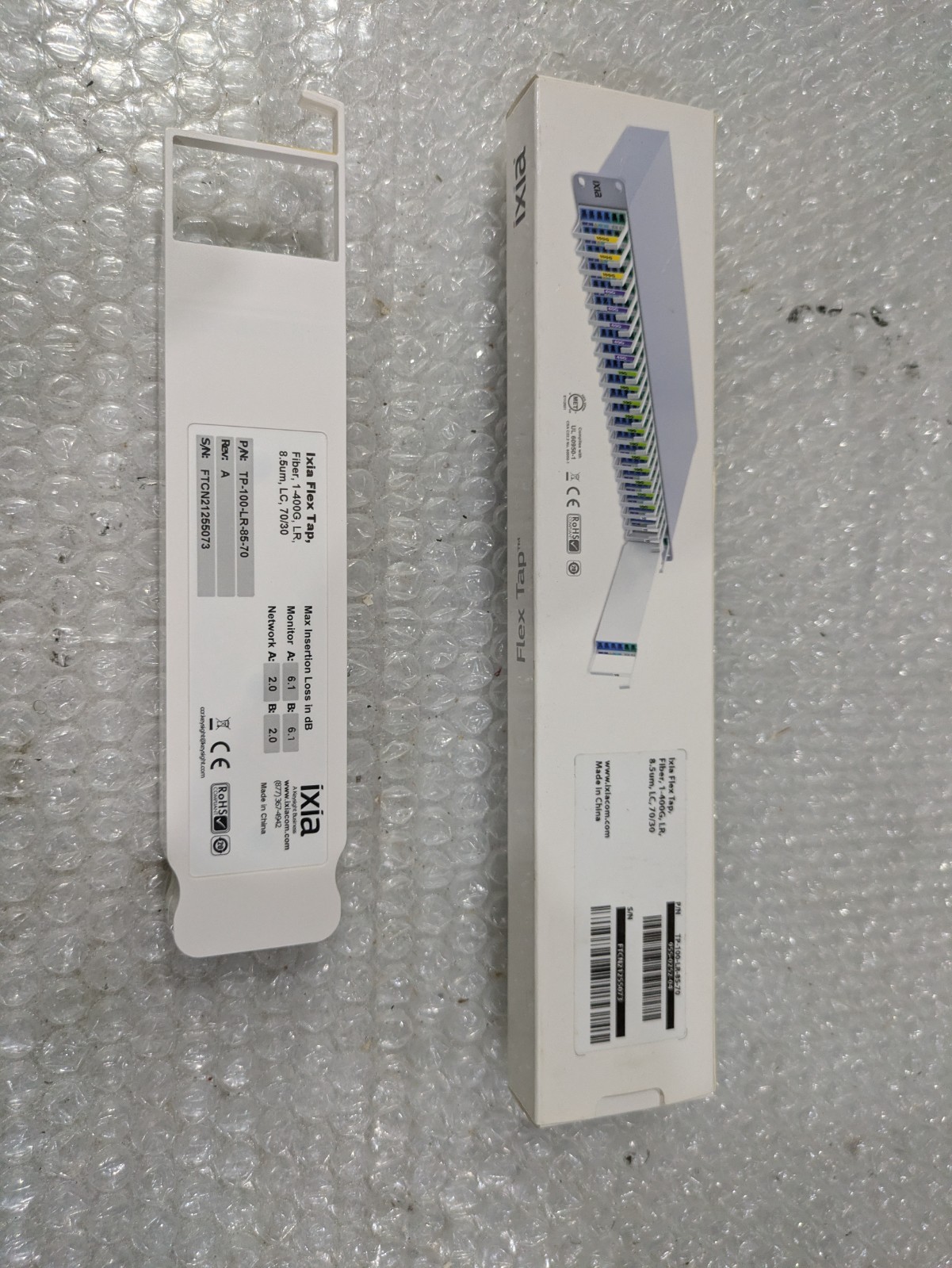 IXIA FLEX TAP FIBER 1-400G,LR, 8.5UM,LC,70/30 TP-100-LR-85-70 REV A
