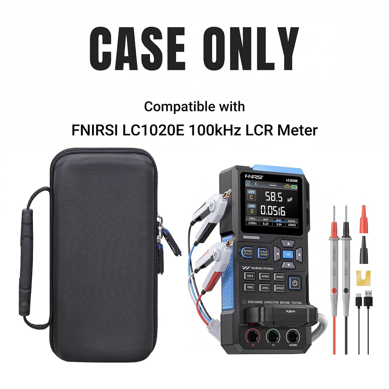 Case for FNIRSI LC1020E 100kHz LCR Meter 19999 Counts Resistor Inductor