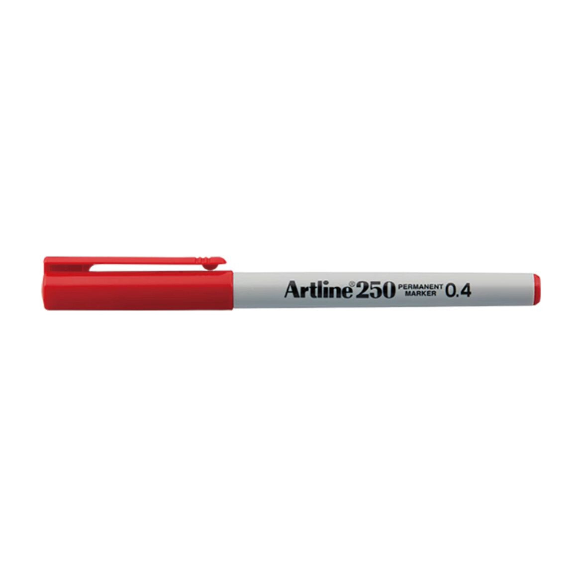 Artline 250 Permanent Marker Colour Pen 0.4mm Waterproof(Black,Blue,Green & Red)