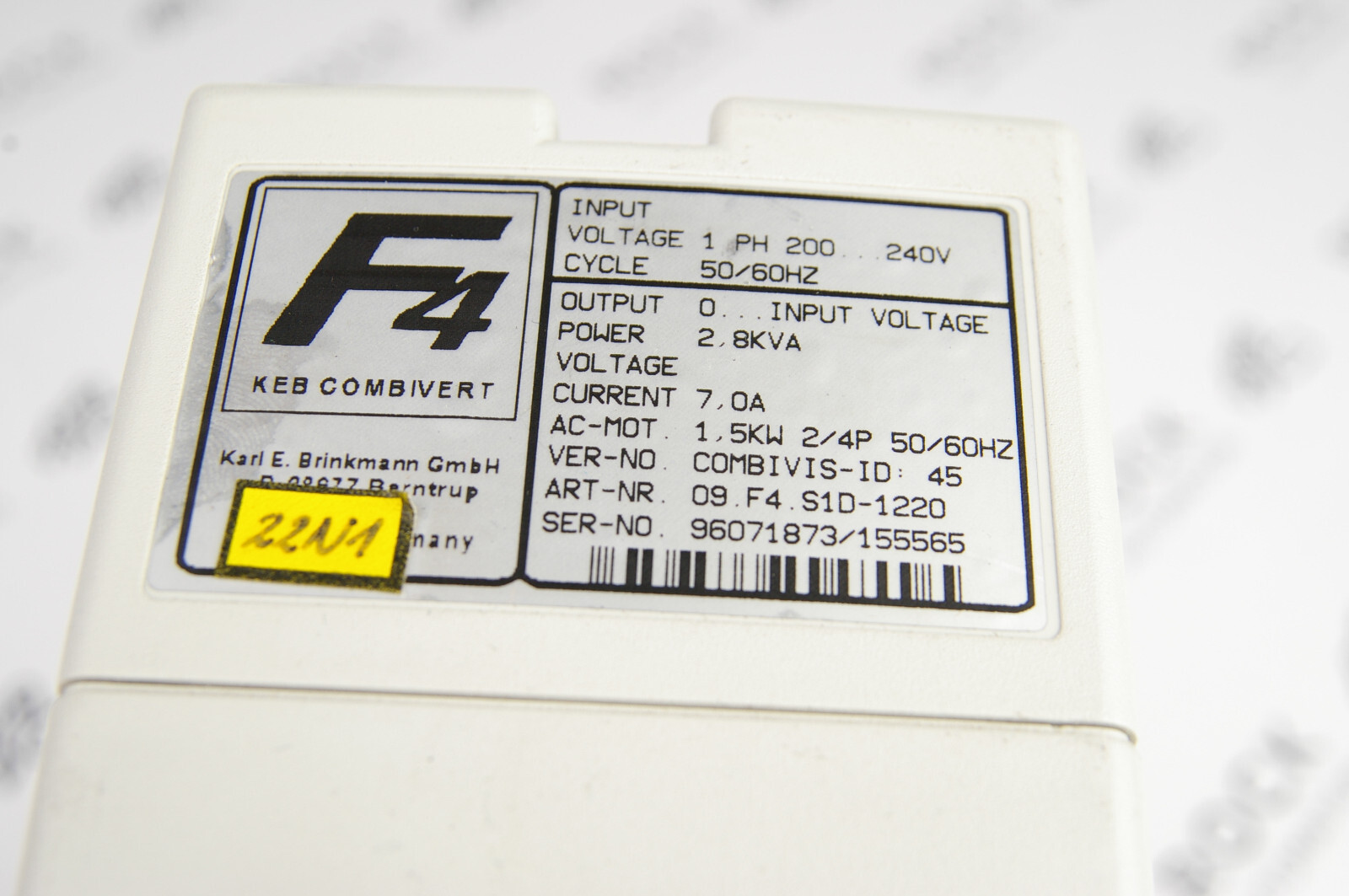 KEB 09.F4.S1D.1220 F4 09.F4.S1D-1220 Inverter