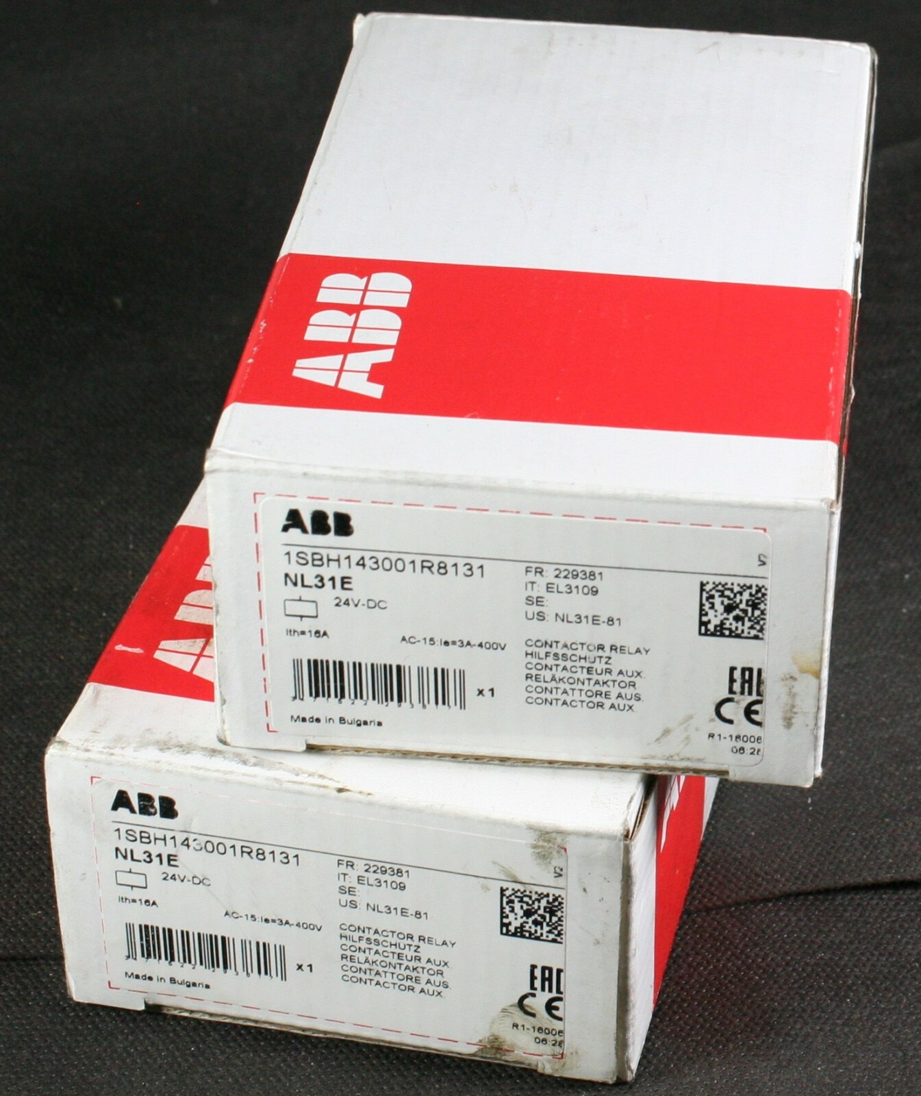 One (1) ABB NL31E-81 Contactor Relay 24 V DC 1SBH143001R8131 Bulgaria NEW