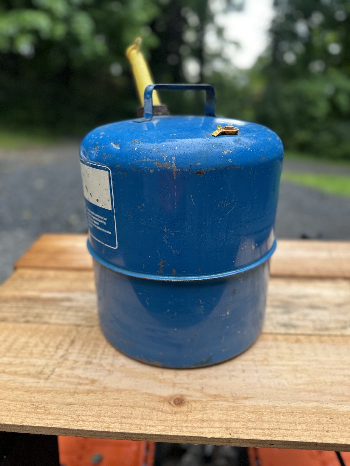 Vintage CRAFTSMAN SEARS Vented PRE-BAN Kerosene Metal CAN 5 1/4 Gal MADE IN USA
