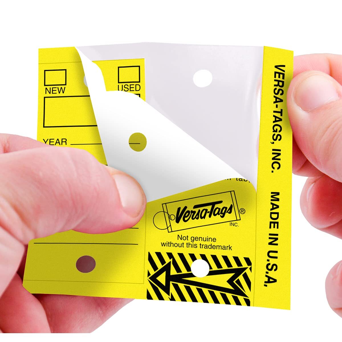 250 Per Box Self-Protecting Paper Key Tags with Chrome-Plated Split Rings Per…