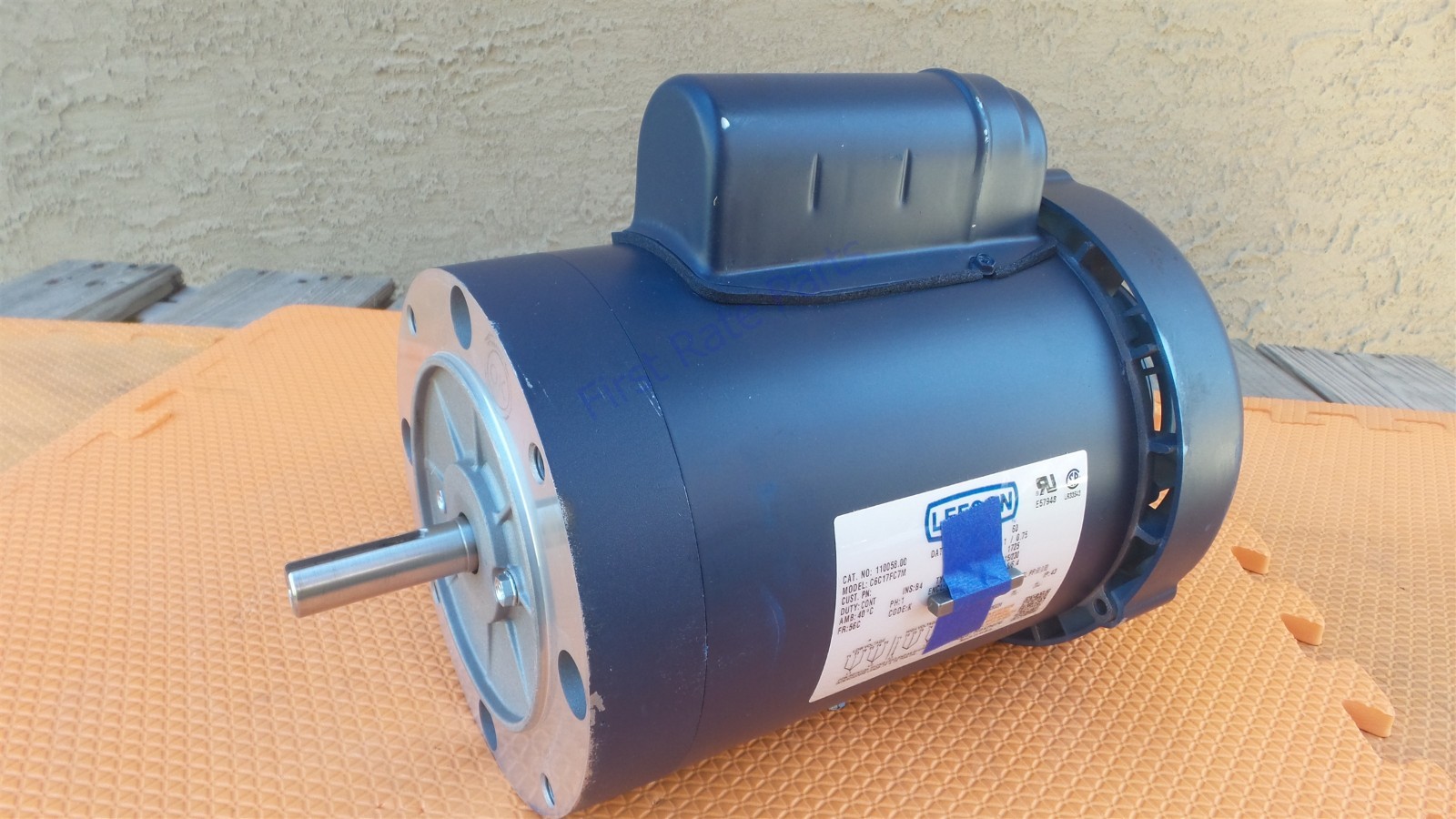 Leeson 110058.00 Motor C6C17FC7 1HP 115V 230V 1725 RPM 1PH TEFC 56C General NEW