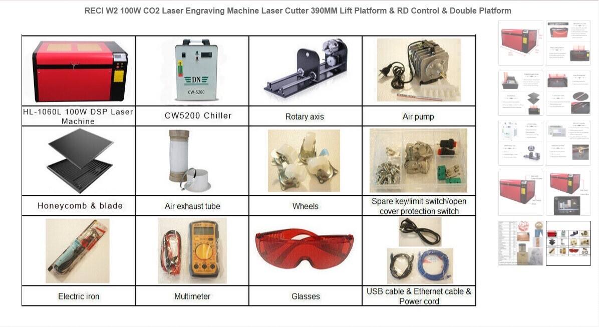 RECl W2 100W CO2 Laser Engraving