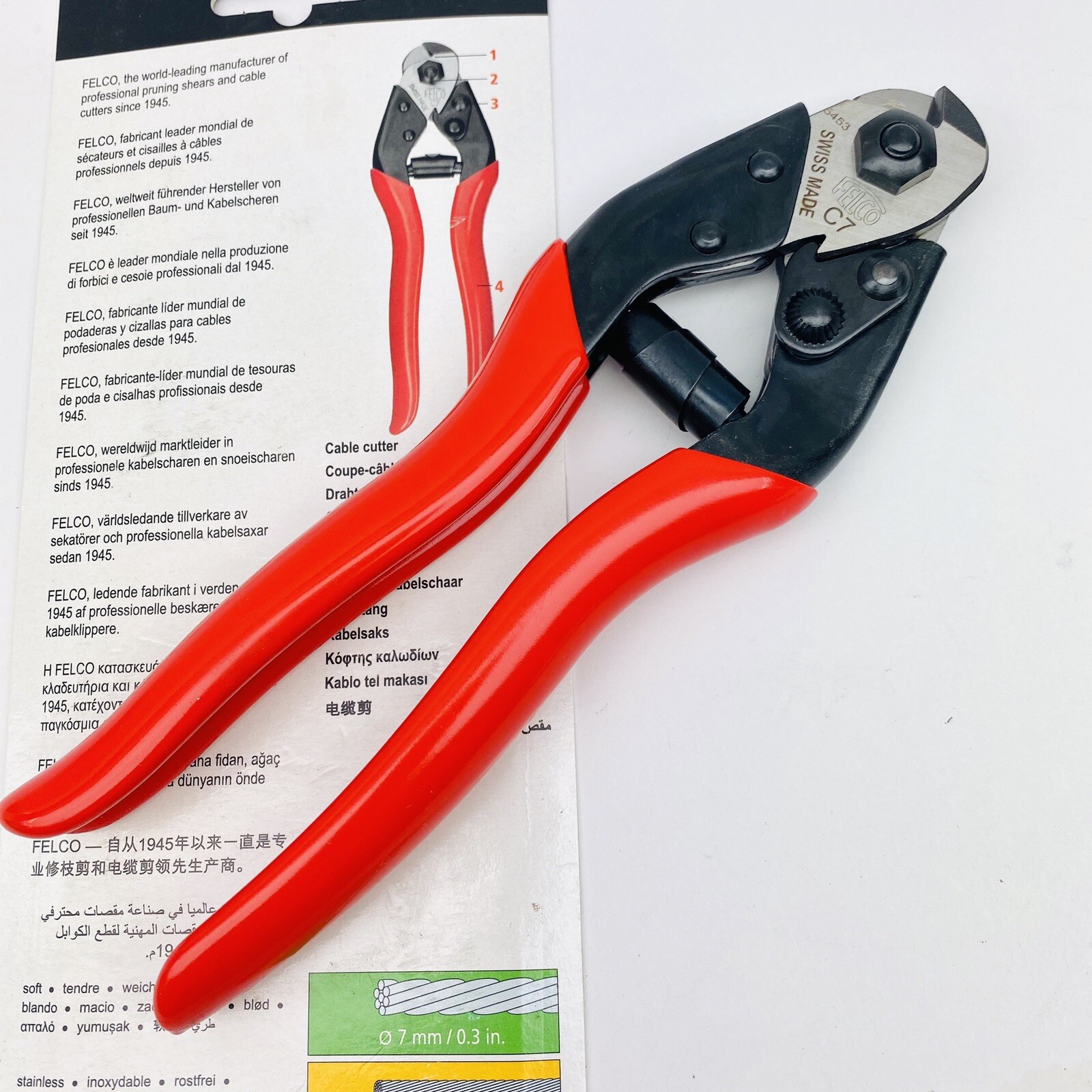FELCO CABLE CUTTER C-7, 7mm/0.28in