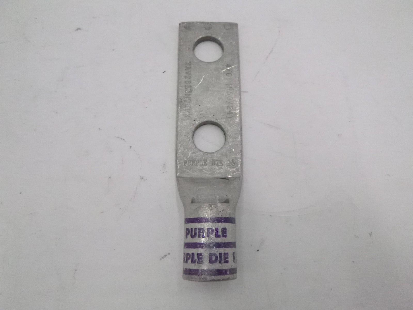 Burndy Two Hole Compression Lug 4/0 (550/24) Purple Die 15, YAV28L2NTCFX