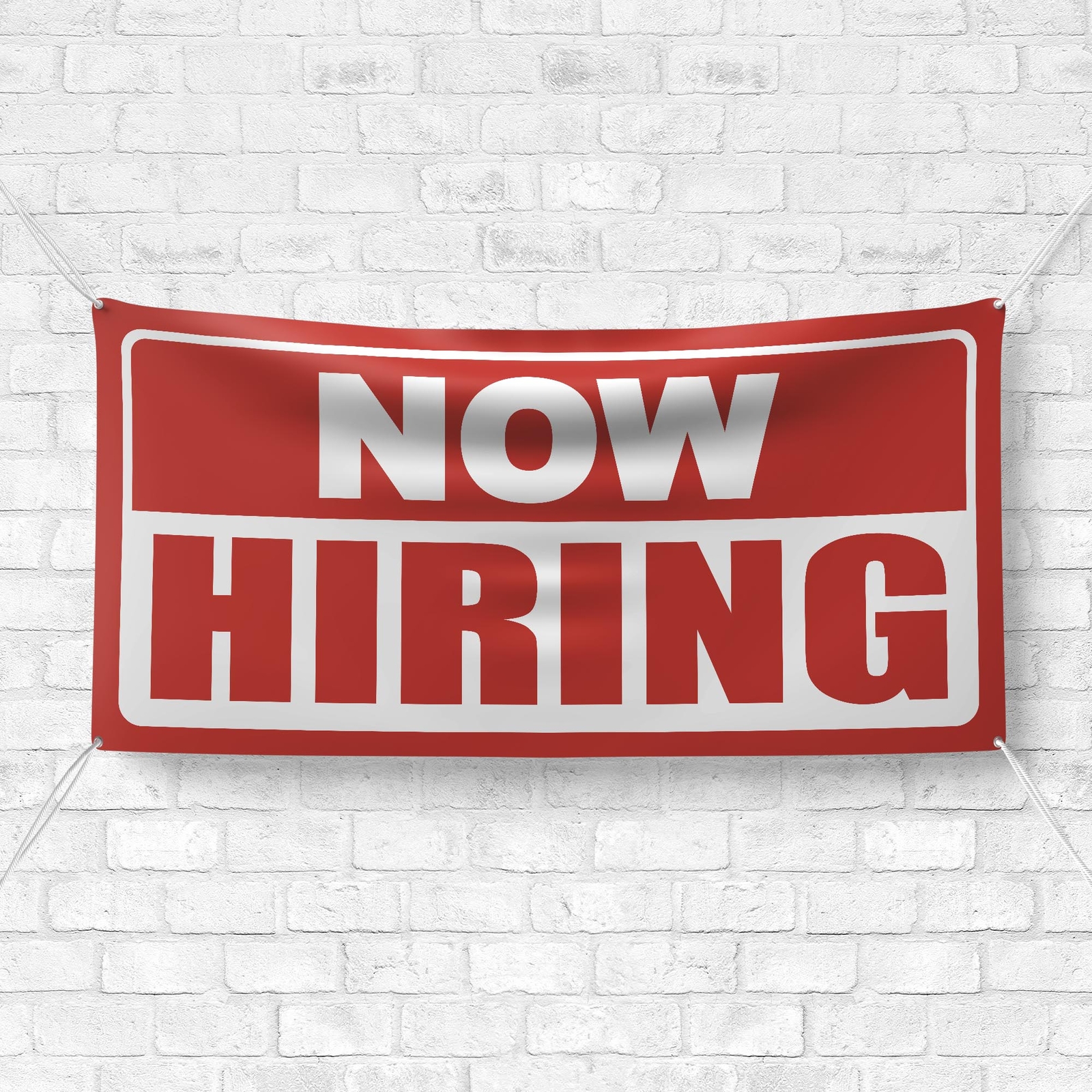 Now Hiring 13 oz Heavy Duty Vinyl Banner Outdoor/Indoor Help Wanted Sign
