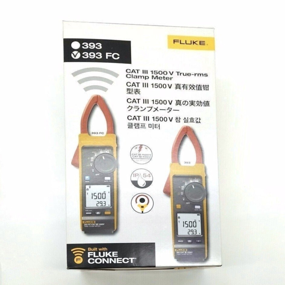 Fluke 393 FC True-RMS Solar Clamp Meter Digital Clamp-On 1.3″Jaw Cap