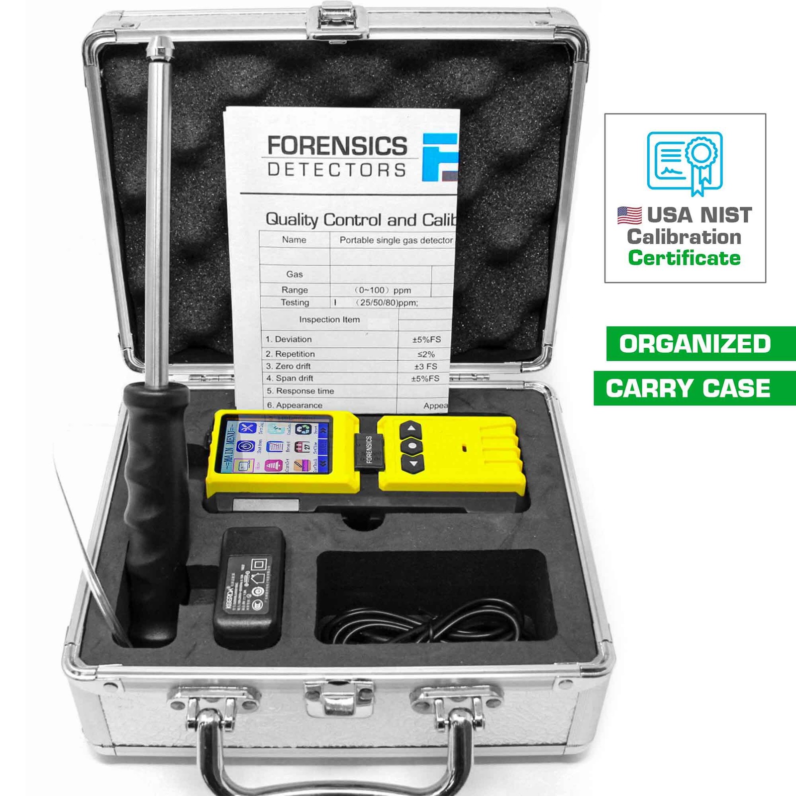 Ethylene Gas Analyzer | 0 – 100ppm | USA NIST Calibration
