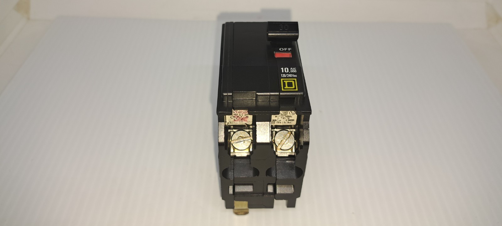 SQUARE D QO230 30 Amp 2 Pole 120/240V Type QO Circuit Breaker Yellow Face