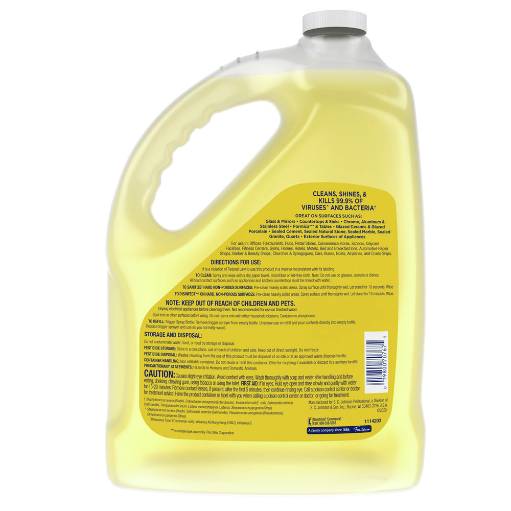 Windex 682265EA 1 gal Bottle Multi-Surface Disinfectant Cleaner – Citrus New