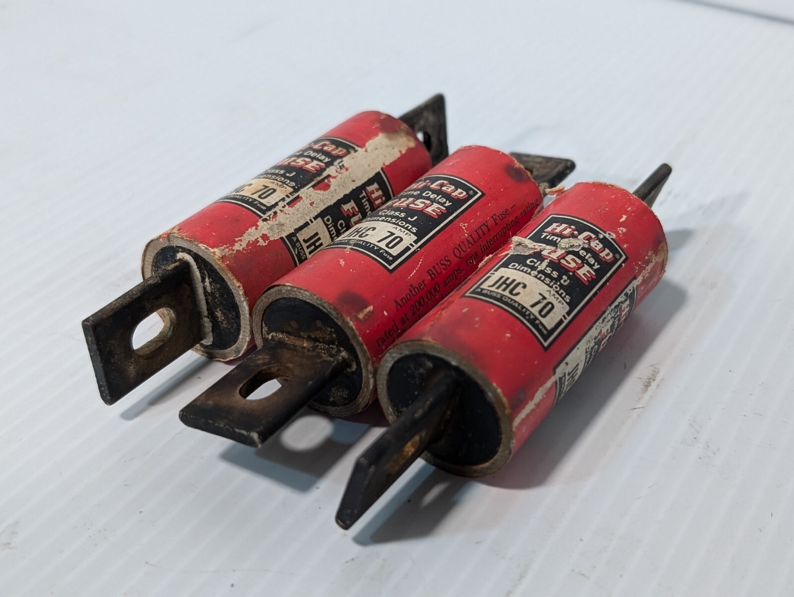 Lot of 3 Bussmann JHC 70 Fuses, 70A, 600VAC – Free Returns