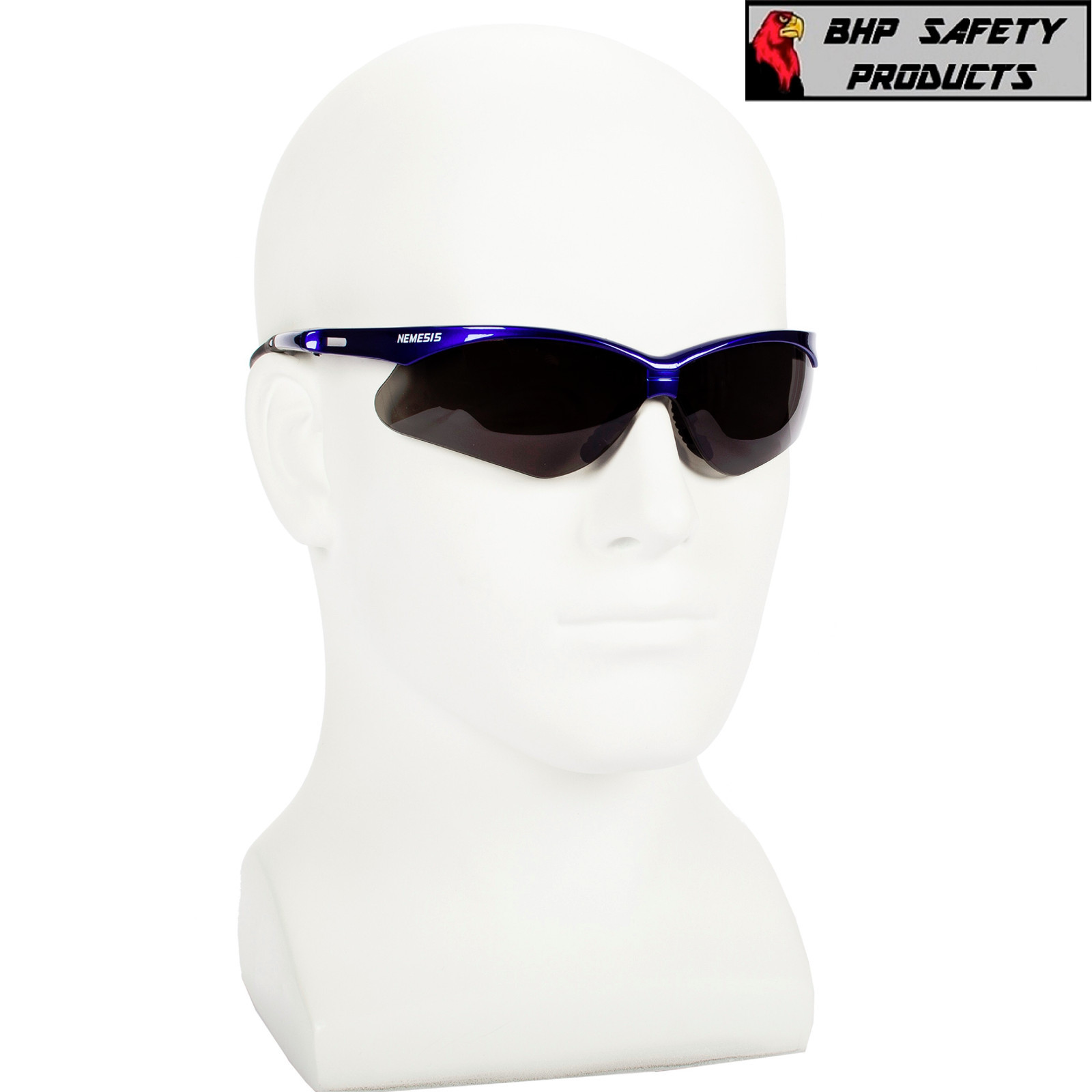 (12 PAIR) KLEENGUARD NEMESIS 47387 SAFETY GLASSES SMOKE ANTI-FOG LENS/BLUE FRAME